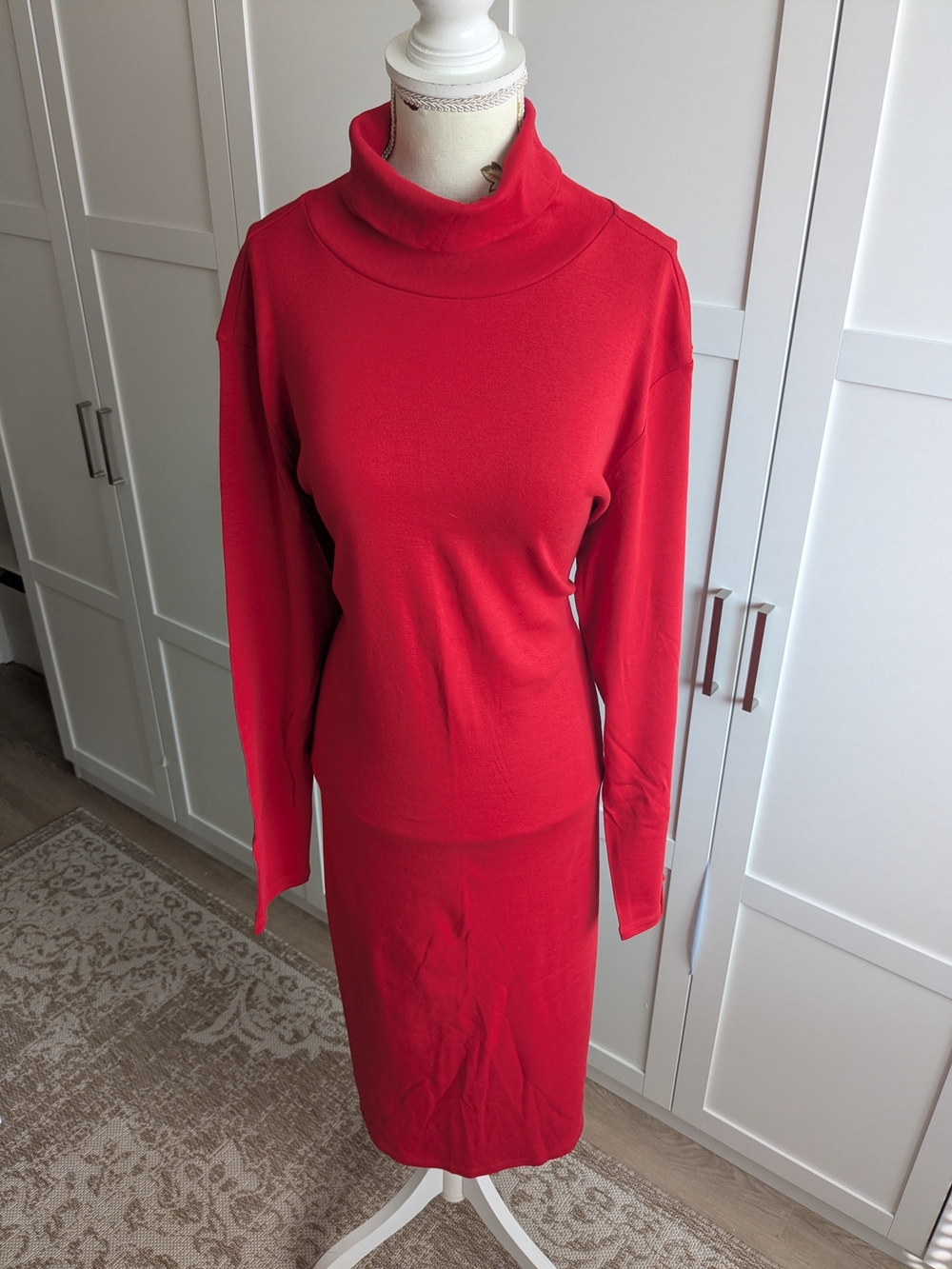 Joe Fresh Bold Red Turtleneck Sweater Dress